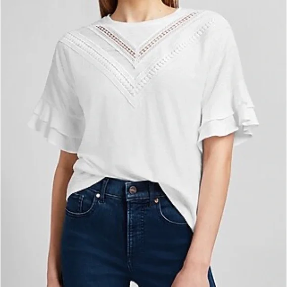 Express top with ruffled sleeves! - Picture 1 of 5